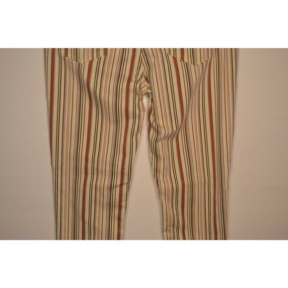 American Eagle Women's 10 Stretch High Waisted Striped Skinny Ankle Jeans - Picture 4 of 12